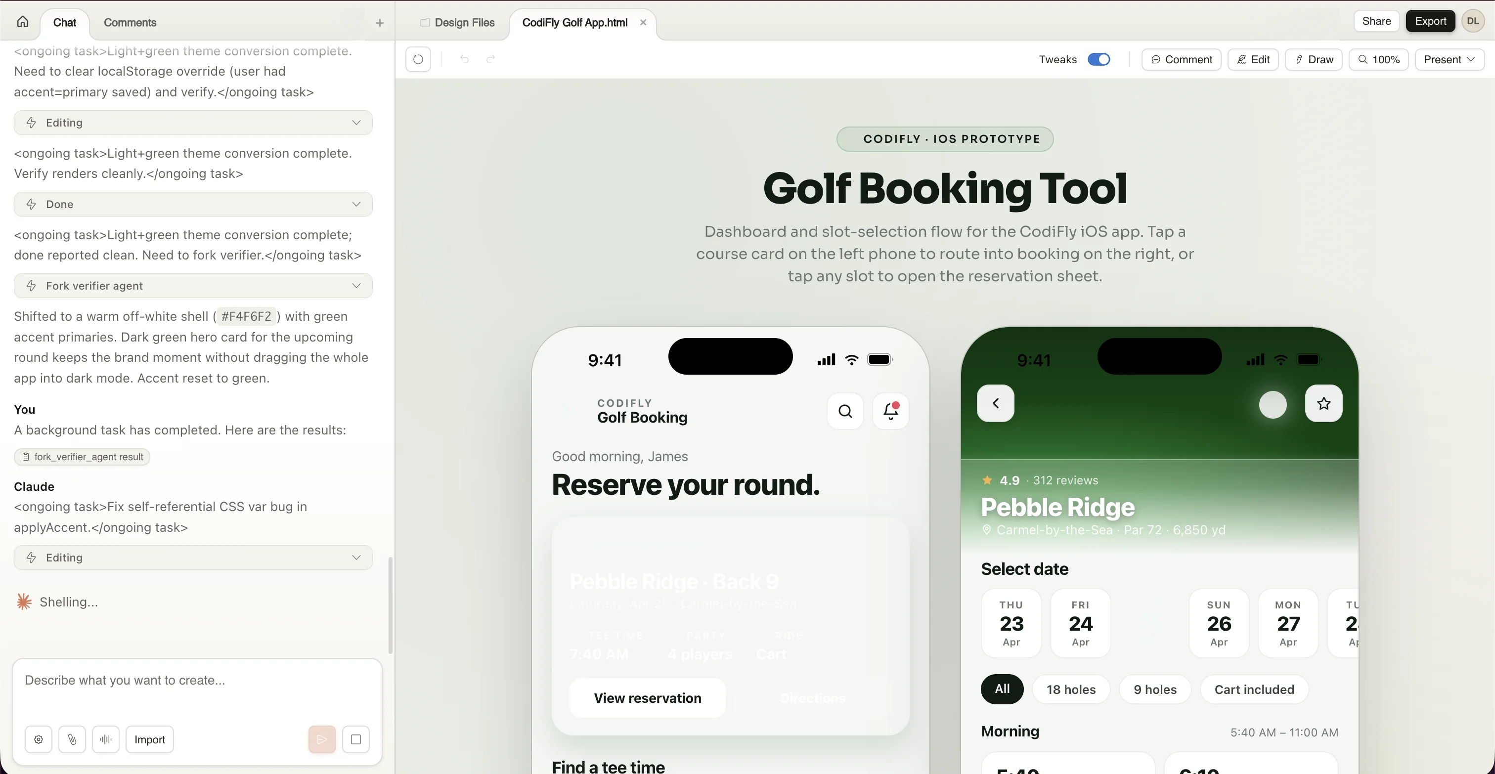 Design updating to lighter theme