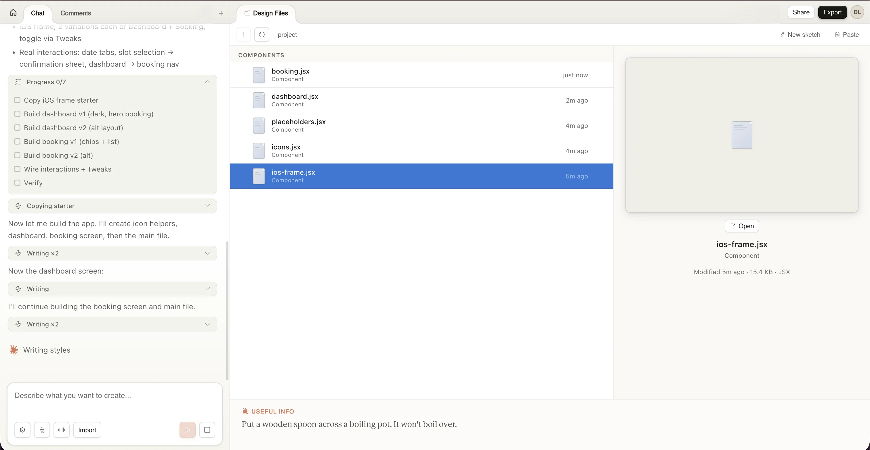 All components built