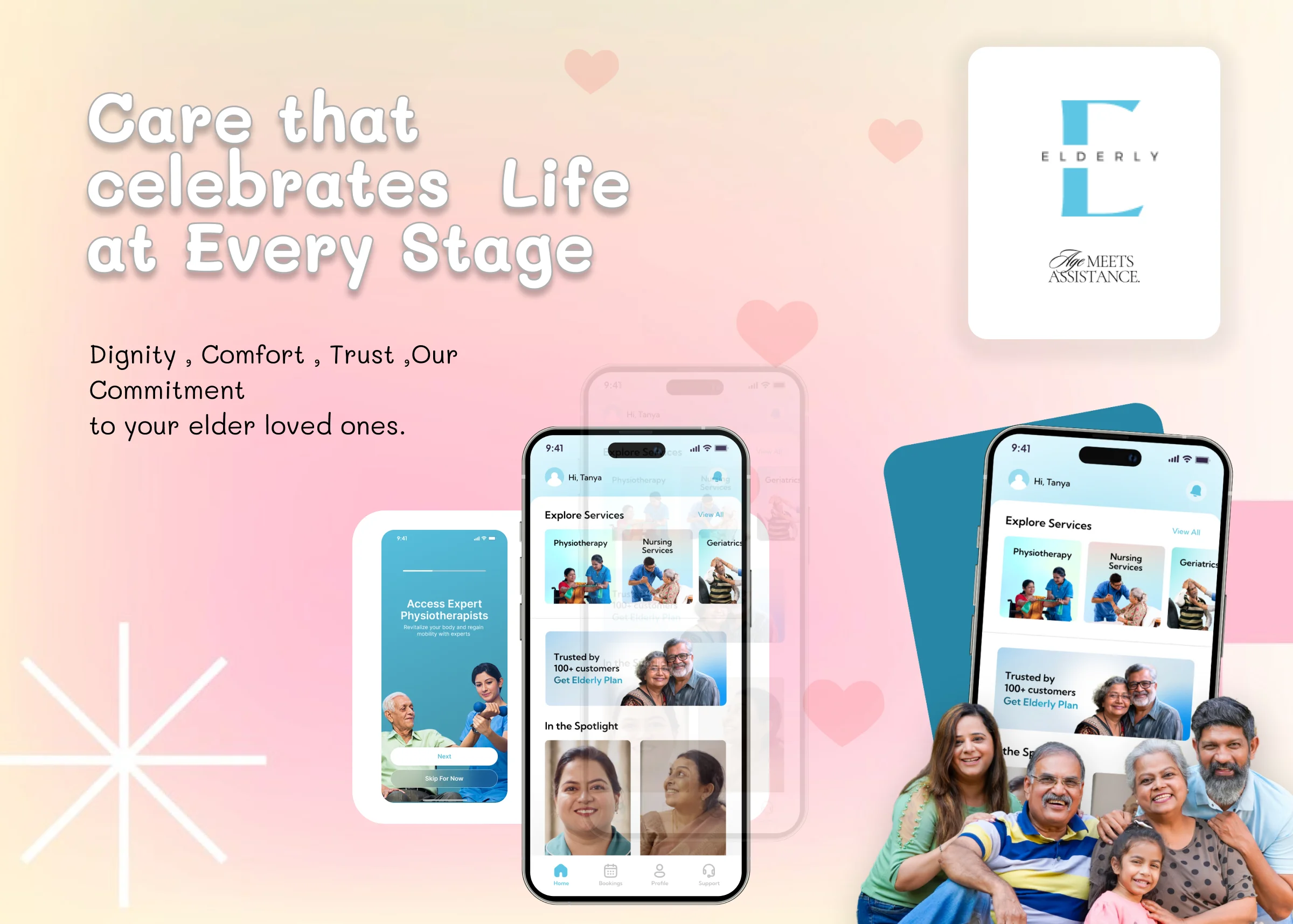 Elderly Wellness Platform senior care and health monitoring mobile app — India