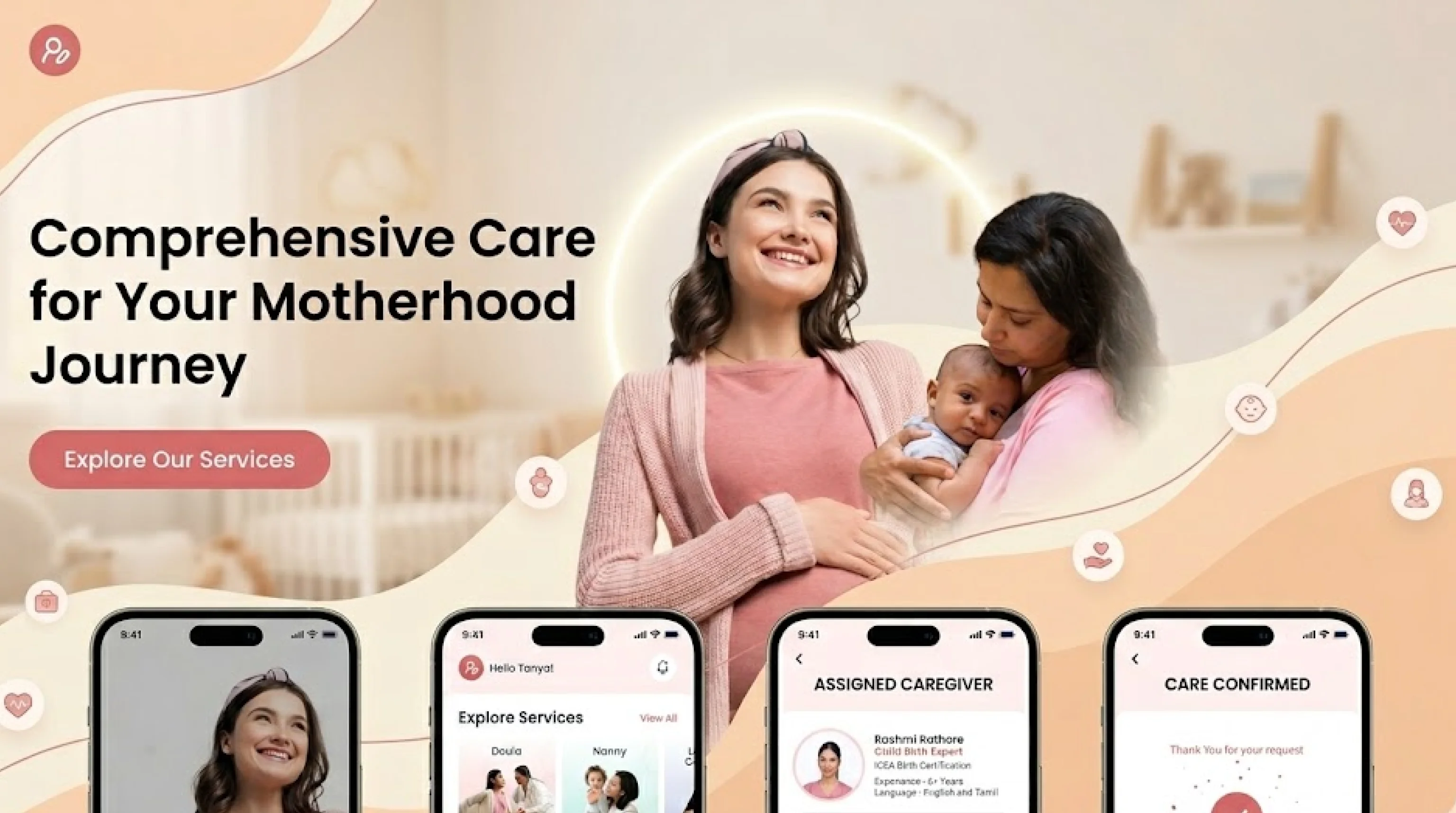 motherly — HealthTech / App project by CodiFly